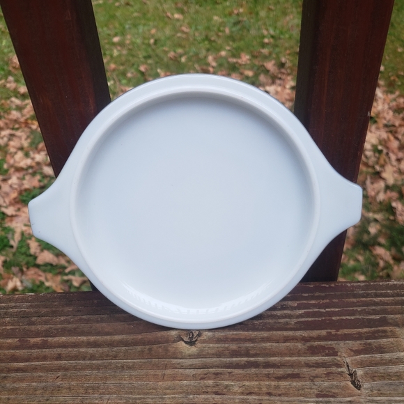 (2) Vintage Pyrex Terra Matte Black & Brown Scrolled Pattern Replacement Lids - Picture 12 of 13